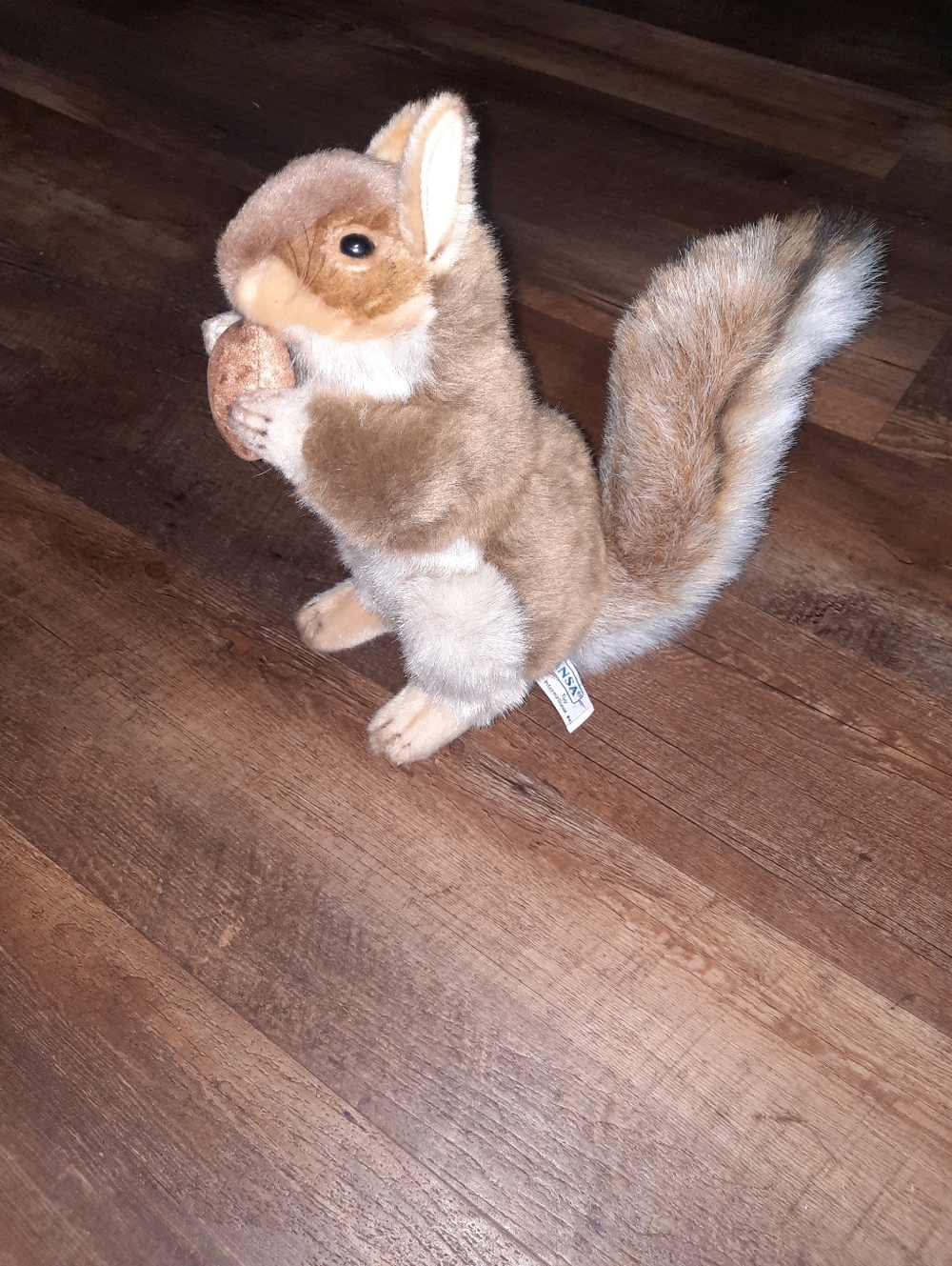 Hansa Plush Squirrel Toy in Brown